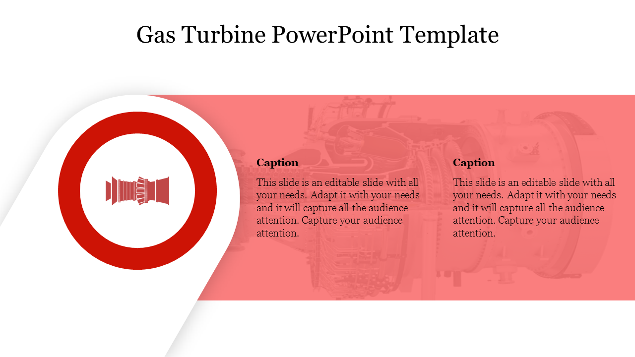 Editable Gas Turbine PowerPoint Template